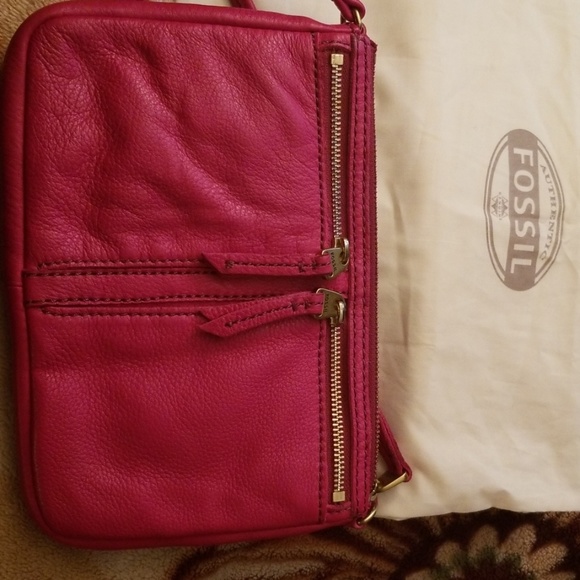 Fossil Handbags - Fuscia pink Fossil cross body
